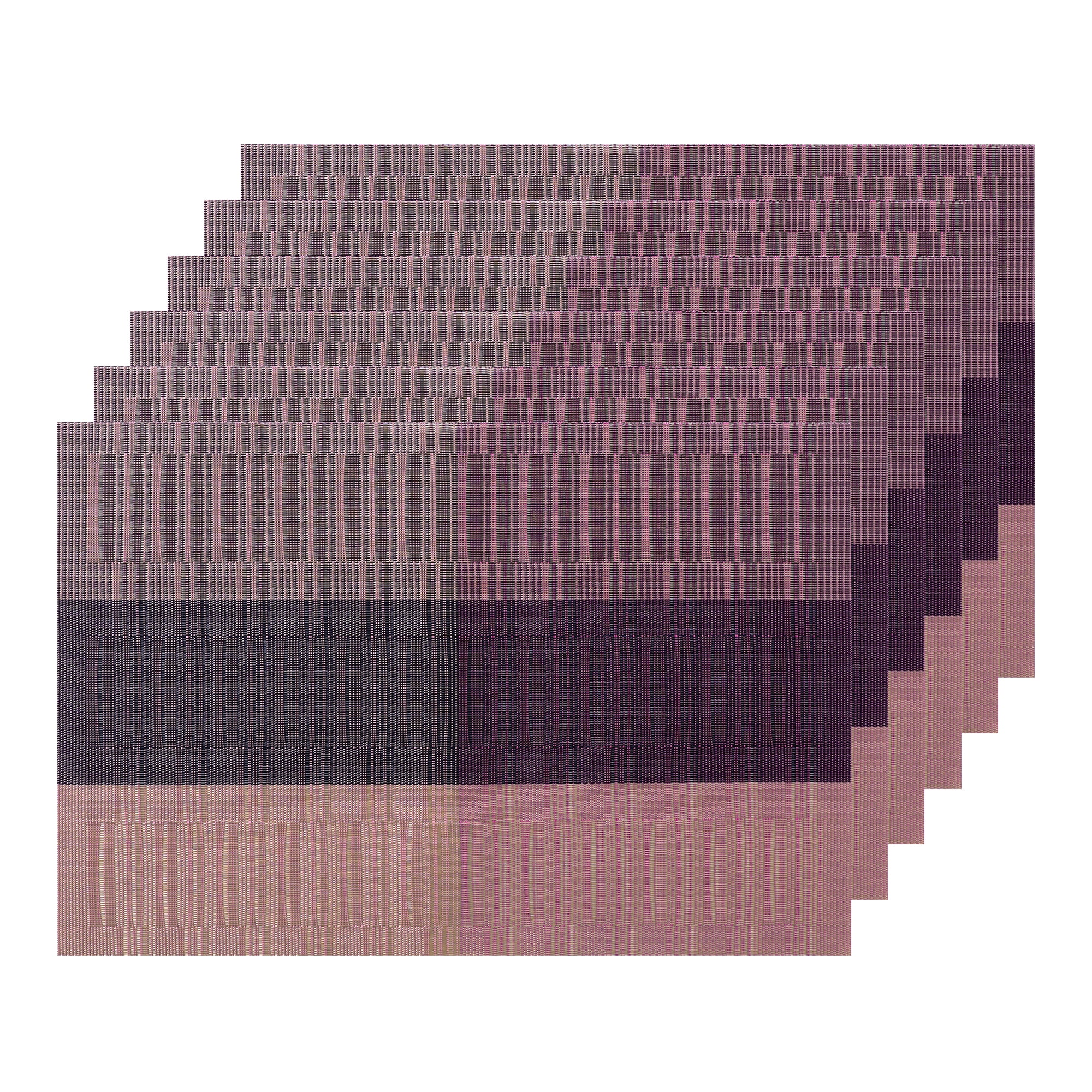 Unique Bargains Placemats Set of 6, Heat-Resistant Placemat, Polyvinyl Chloride Place Mats Red Black 18x12 inch