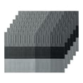 thumbnail image 1 of Unique Bargains Placemats Set of 6, Heat-Resistant Placemat, Polyvinyl Chloride Place Mats Silver Grey 18x12 inch, 1 of 6