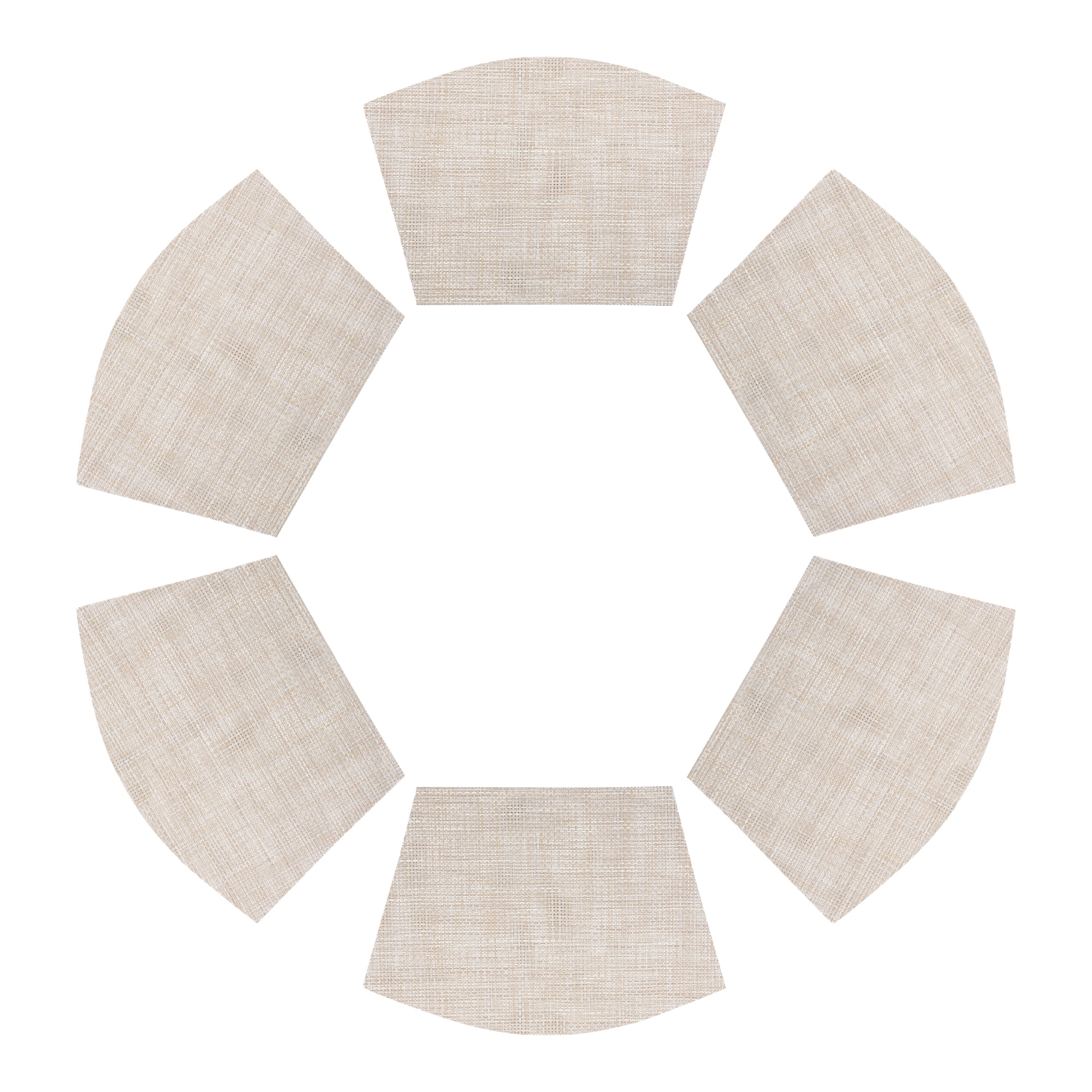 Unique Bargains Placemats Set of 6 Solid Placemats Wipeable Table Mat Khaki 17x11.5Inch