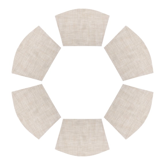 Unique Bargains Placemats Set of 6 Solid Placemats Wipeable Table Mat Khaki 17x11.5Inch