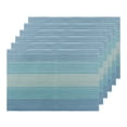 thumbnail image 1 of Unique Bargains Placemats Set of 6 Vinyl Place Mats for Dining Table Weave Table Mats 18" x 12" Blue, 1 of 6