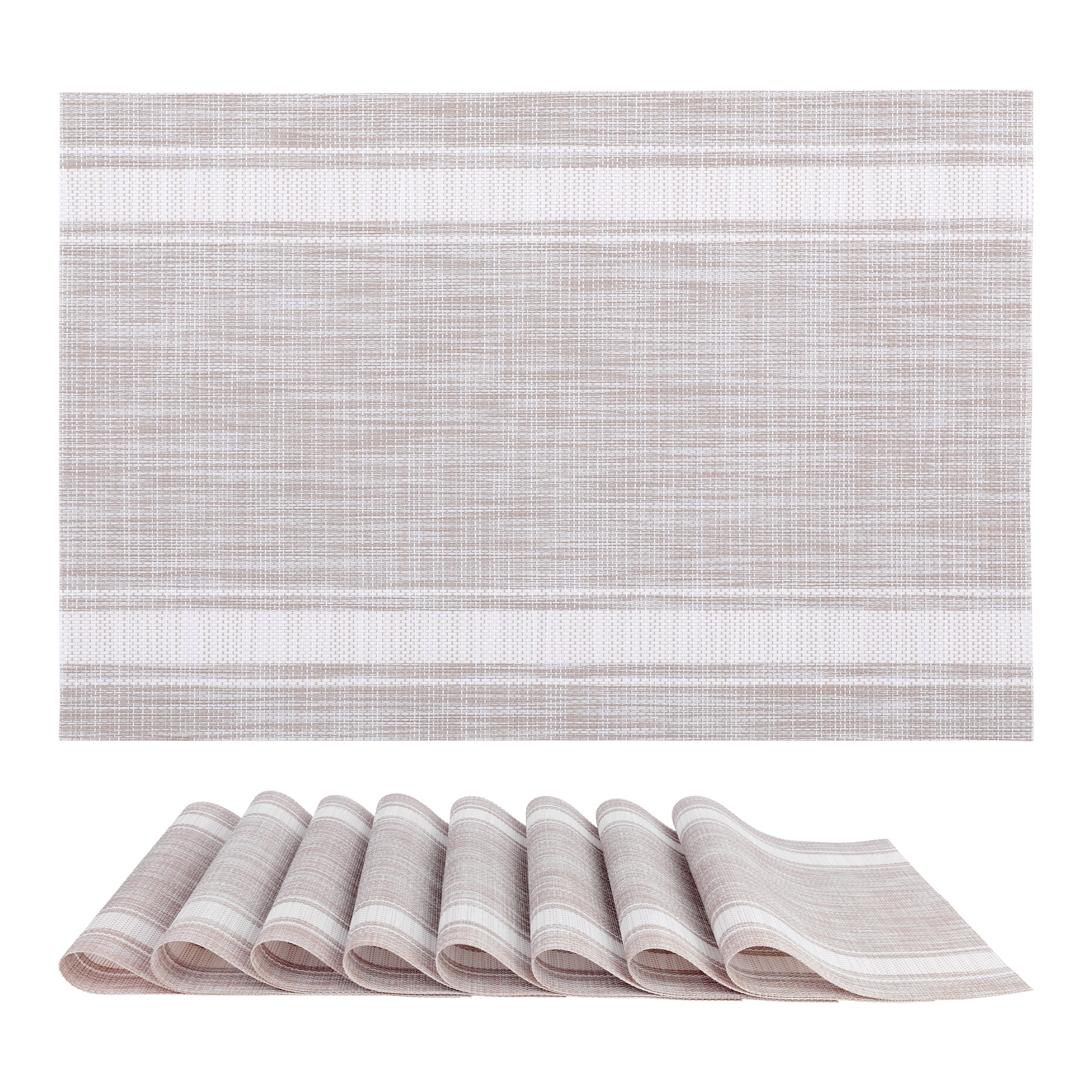 Unique Bargains Placemats Set of 6 Vinyl Placemats White