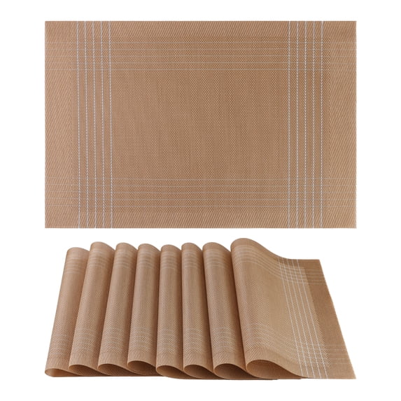 Unique Bargains Placemats Set of 8 for Dining Table Indoor Decor Kitchen Mat Coffee