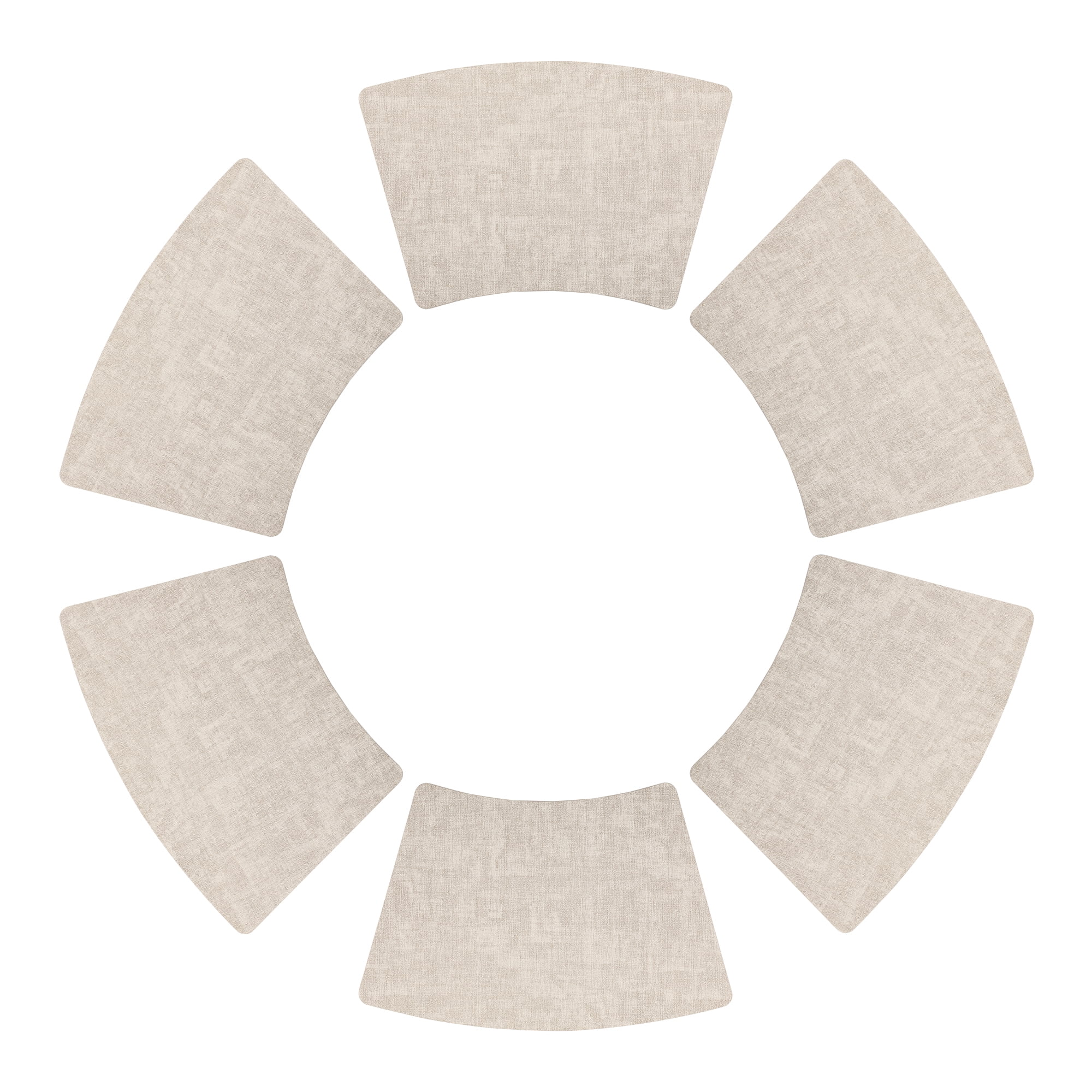 Unique Bargains Placemats for Dining Table Decor Heat Resistant Placemats 6pcs Beige
