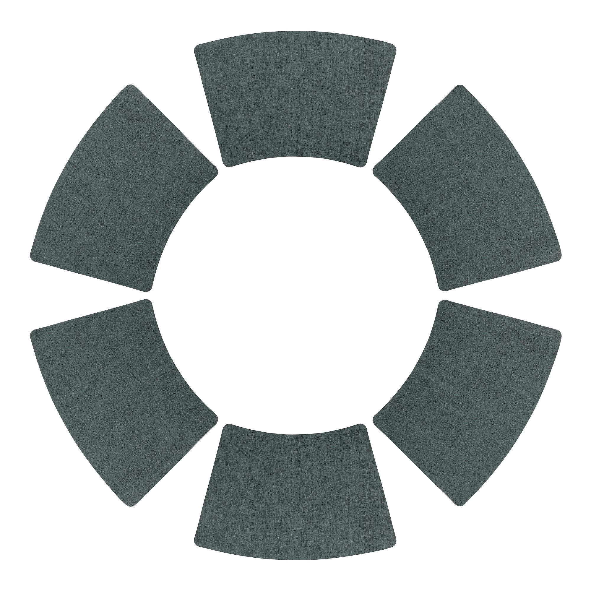 Unique Bargains Placemats for Dining Table Decor Heat Resistant Placemats 6pcs Dark Green