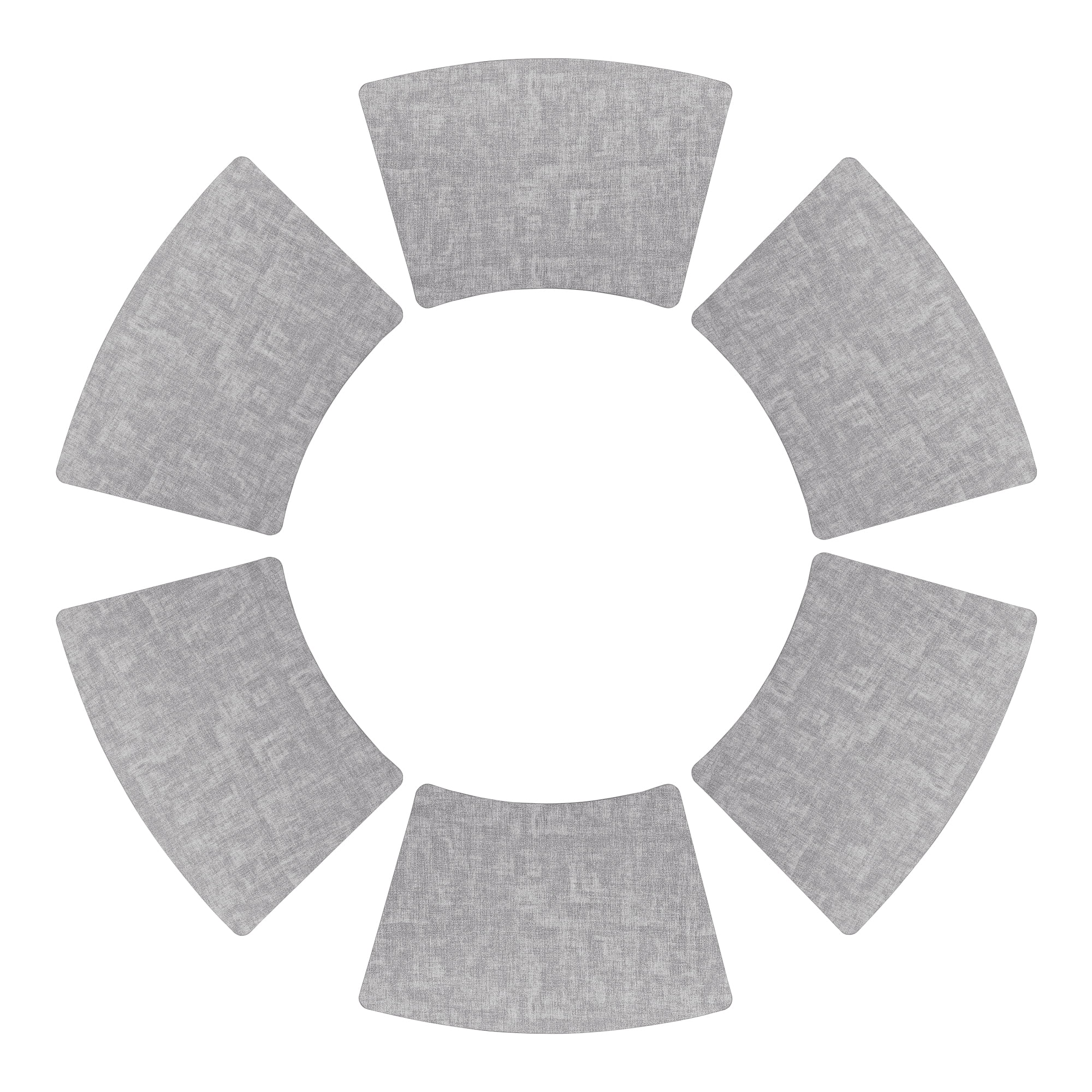 Unique Bargains Placemats for Dining Table Decor Heat Resistant Placemats 6pcs Light Gray