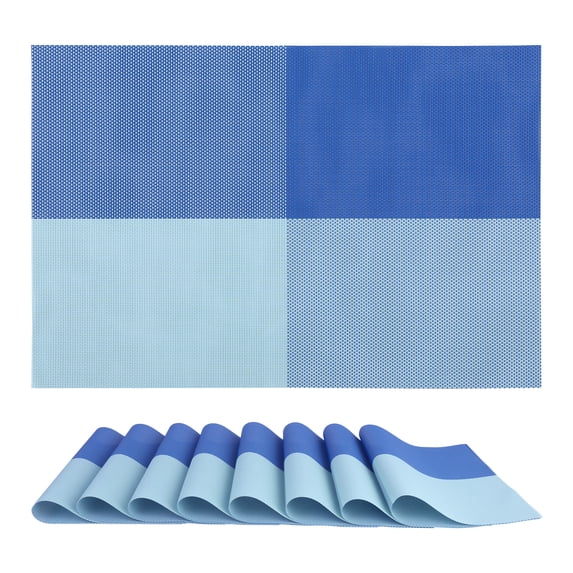Unique Bargains Placemats for Kitchen Table Heat Resistant Table Placemats Blue