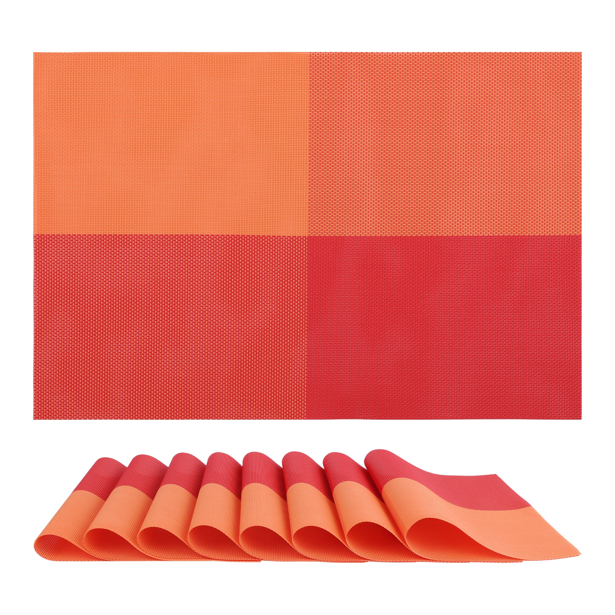 Unique Bargains Placemats for Kitchen Table Heat Resistant Table Placemats Orange