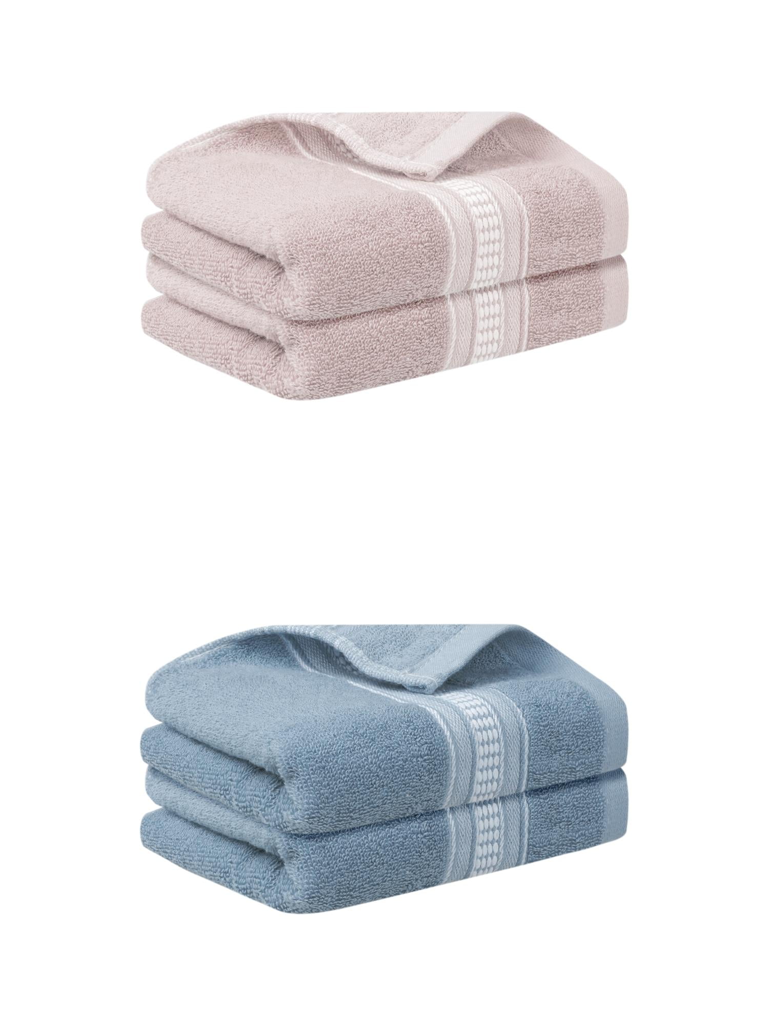 Unique Bargains Plaid Pattern Hand Towels Comfort and Quick Drying Towel for Bathroom Blue 14" x 30" Blue/Pink 14" x 30"