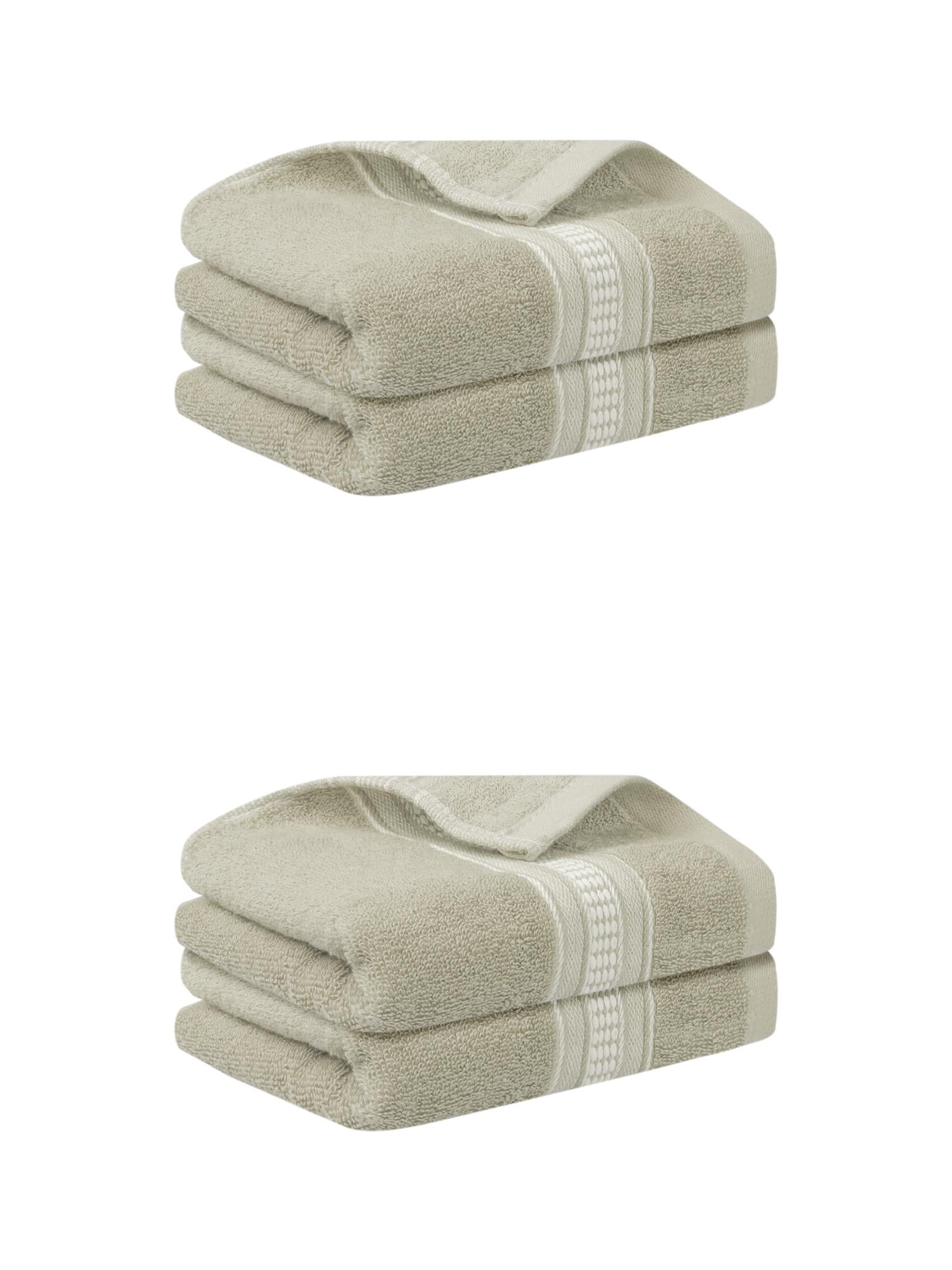 Unique Bargains Plaid Pattern Hand Towels Comfort and Quick Drying Towel for Bathroom Blue 14" x 30" Light Brown 14" x 30"