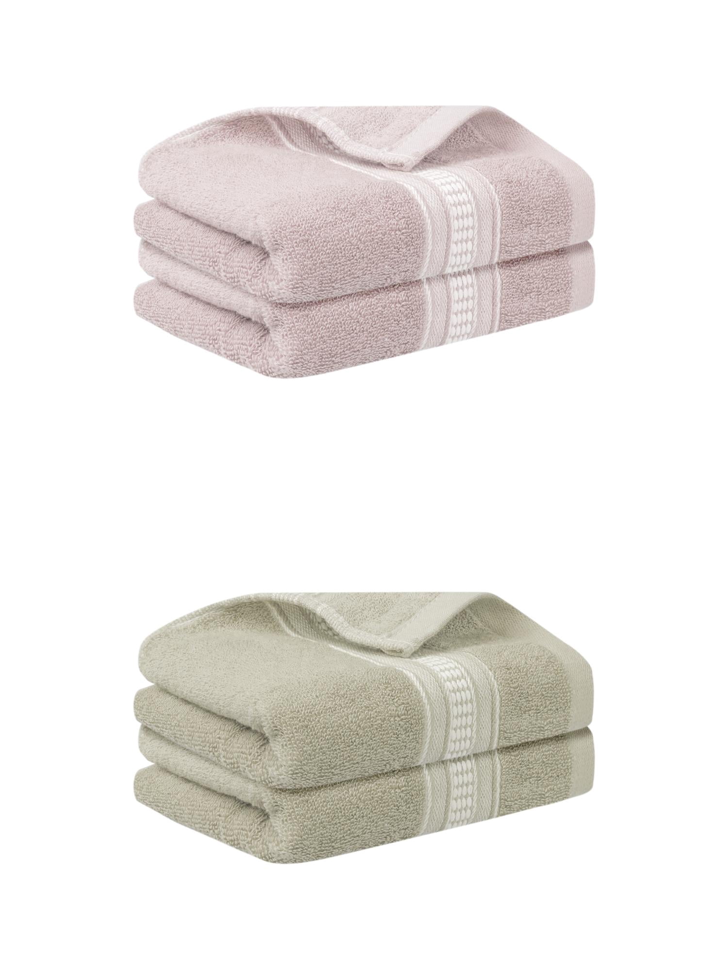 Unique Bargains Plaid Pattern Hand Towels Comfort and Quick Drying Towel for Bathroom Blue 14" x 30" Light Brown/Pink 14" x 30"
