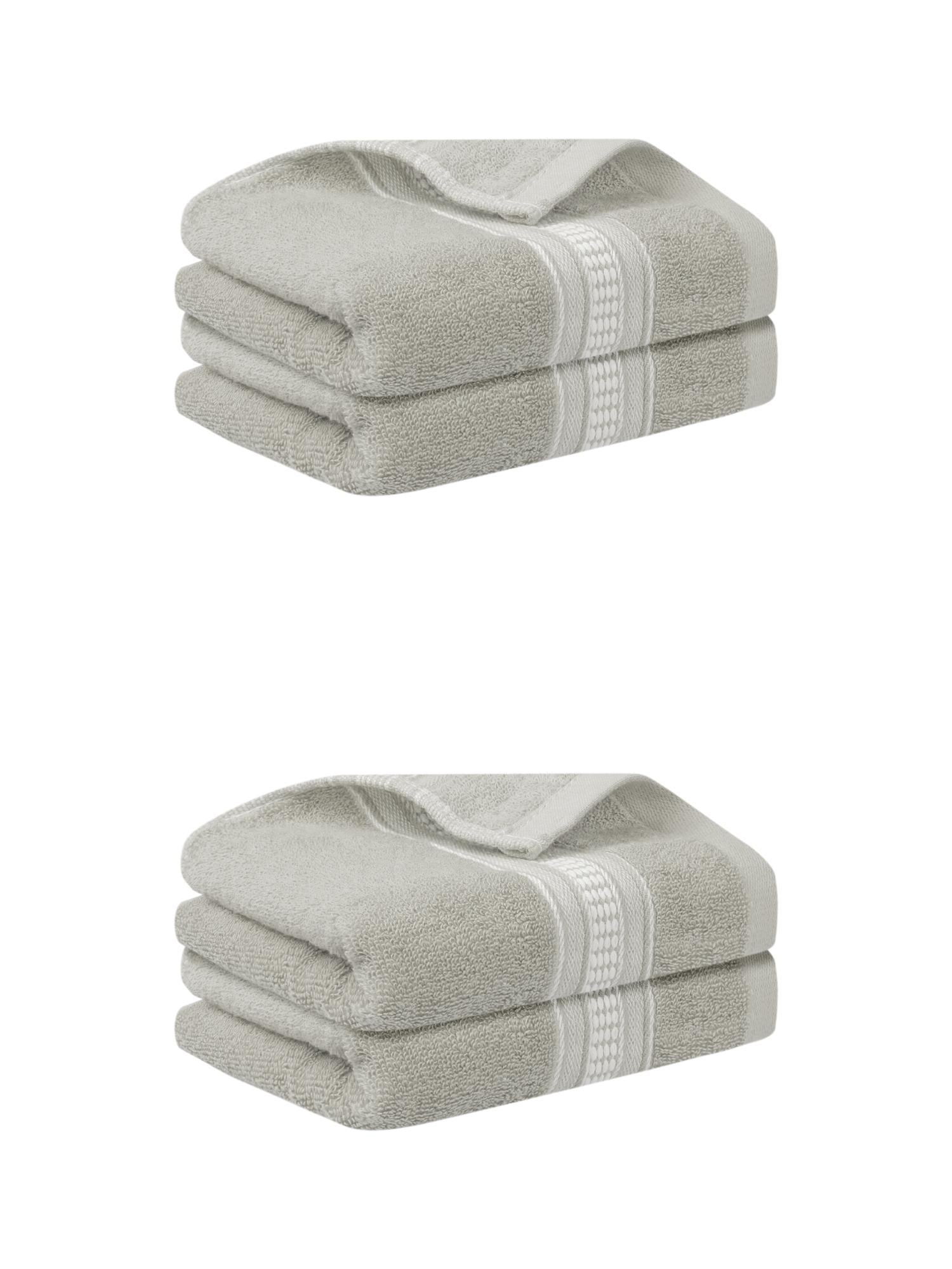 Unique Bargains Plaid Pattern Hand Towels Comfort and Quick Drying Towel for Bathroom Blue 14" x 30" Light Gray 14" x 30"