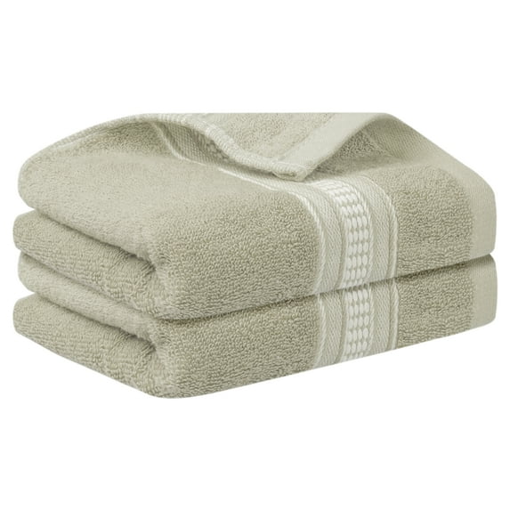 Unique Bargains Plaid Pattern Hand Towels Comfort and Quick Drying Towel for Bathroom Light Brown 14" x 30"