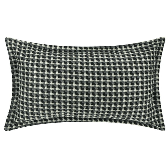 Unique Bargains Plaid Throw Pillow Covers Decorative Pillow Cases Square Cushion Covers Gray Grid 12" x 20"