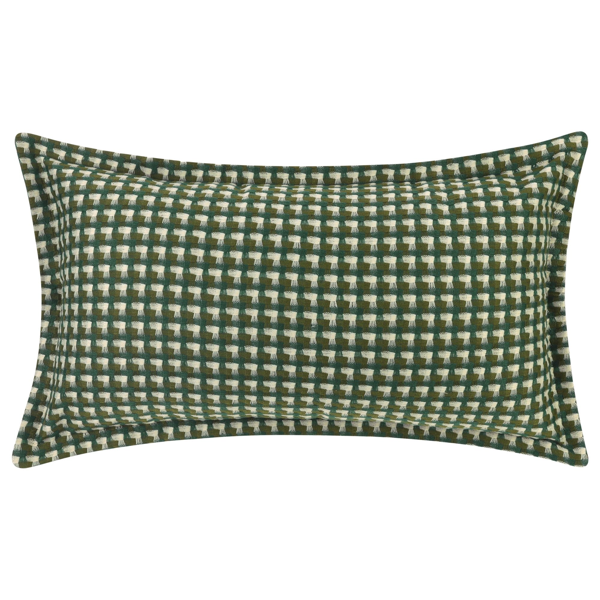 Unique Bargains Plaid Throw Pillow Covers Decorative Pillow Cases Square Cushion Covers Green Grid 12" x 20"