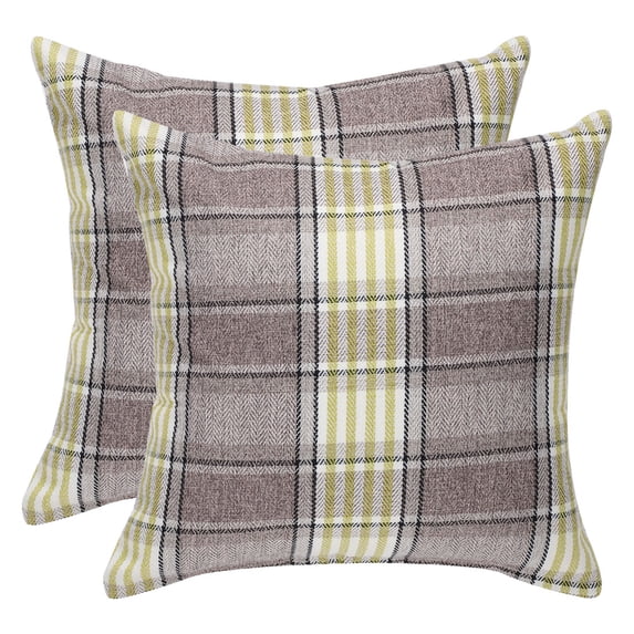 Unique Bargains Plaids Square Decorative Throw Pillow Covers, 2-Pack , 18" x 18" #7