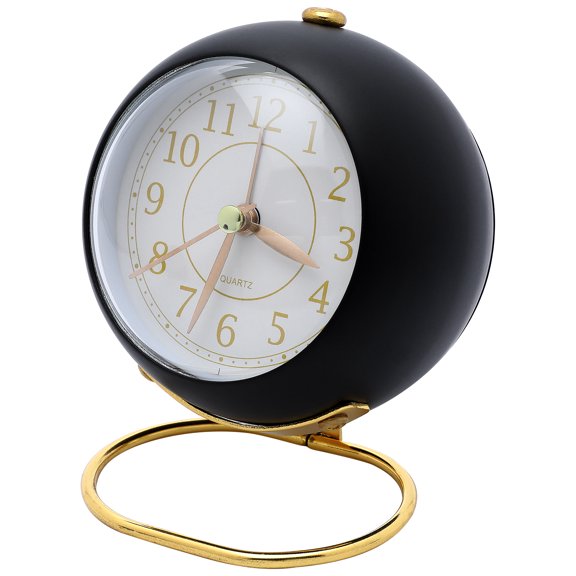 Unique Bargains Planet Design Non-Tick Alarm Clock Black 4.1"L x 2.5"W x 3.5"H