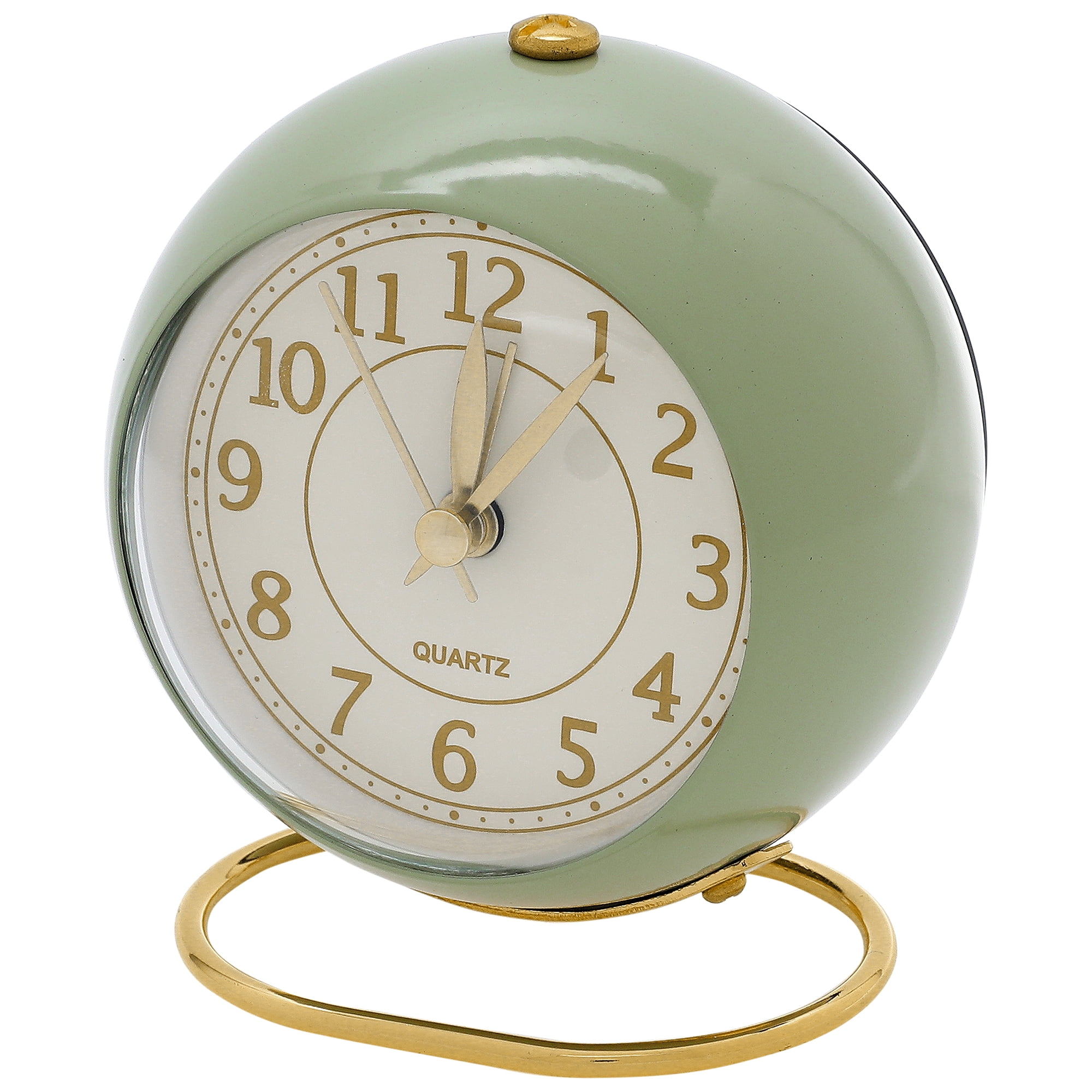 Unique Bargains Planet Design Non-Tick Alarm Clock Green 4.1"L x 2.5"W x 3.5"H