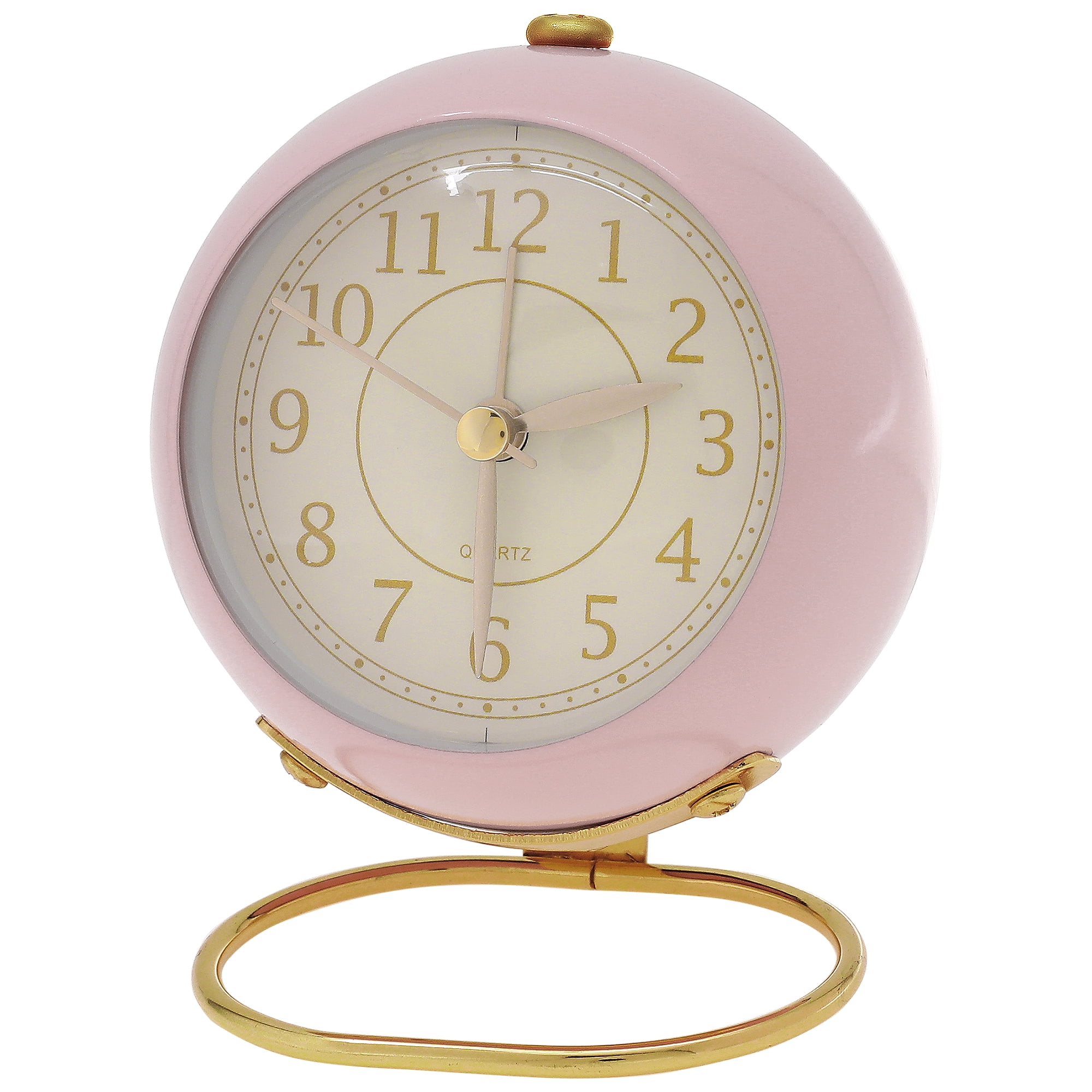 Unique Bargains Planet Design Non-Tick Alarm Clock Pink 4.1"L x 2.5"W x 3.5"H