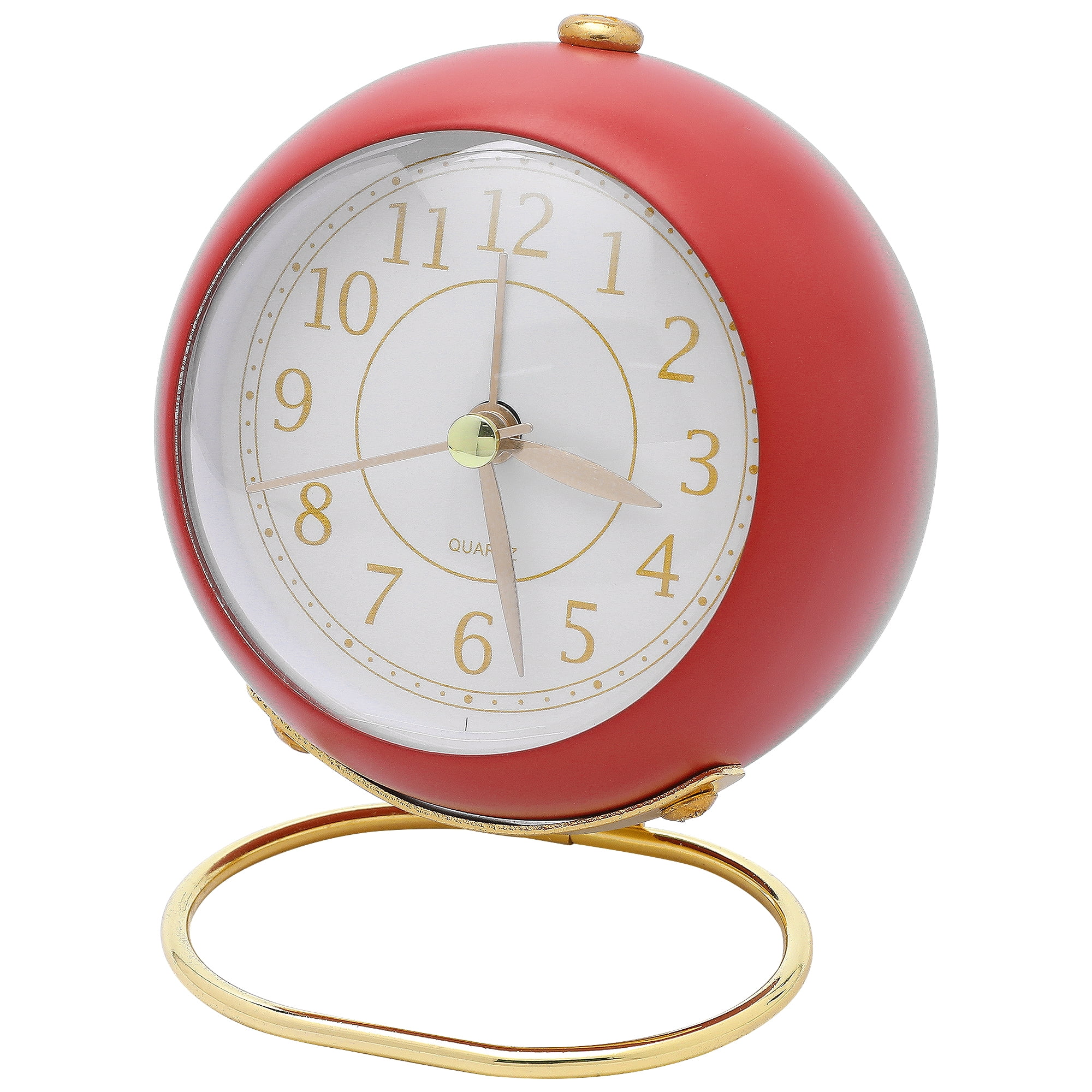 Unique Bargains Planet Design Non-Tick Alarm Clock Red 4.1"L x 2.5"W x 3.5"H