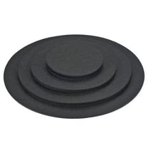 Unique Bargains Plant Coasters Reversible Absorbent Round Felt Pad Mats Set Black