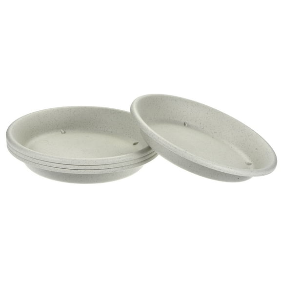Unique Bargains Plant Pot Saucers Plastic Round Flower Drip Tray for Indoor Outdoor Gray