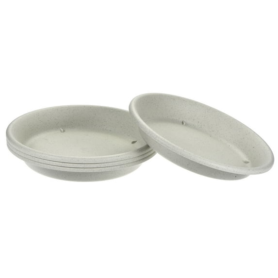 Unique Bargains Plant Pot Saucers Plastic Round Flower Drip Tray for Indoor Outdoor Gray