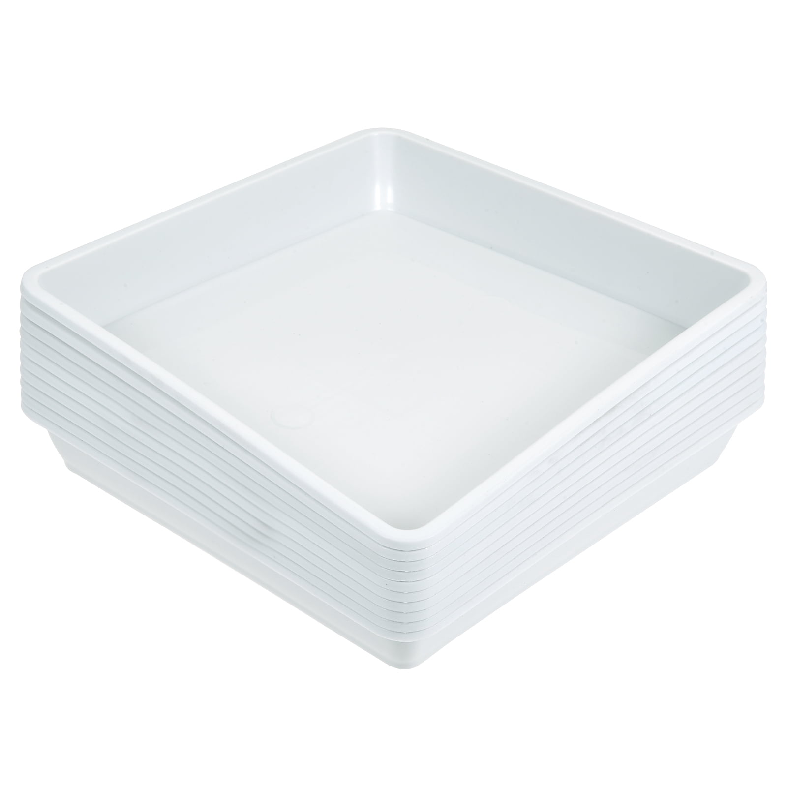 Unique Bargains Plant Pot Saucers Plastic Square Flower Drip Trays