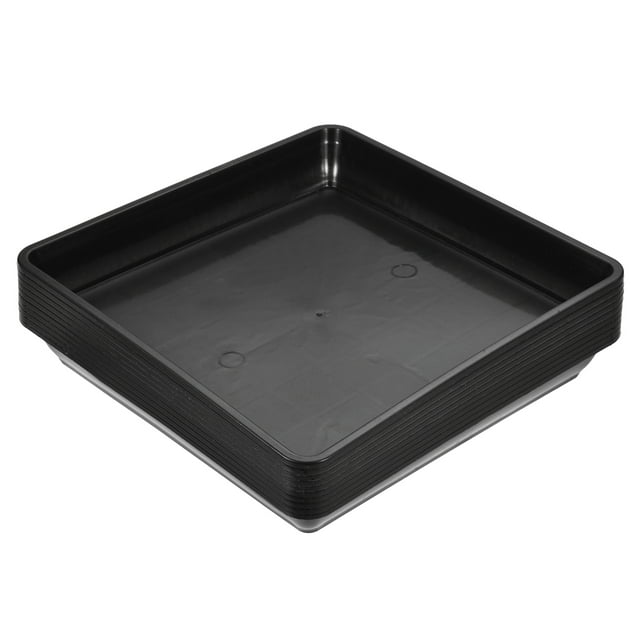 Unique Bargains Plant Pot Saucers Plastic Square Flower Drip Trays