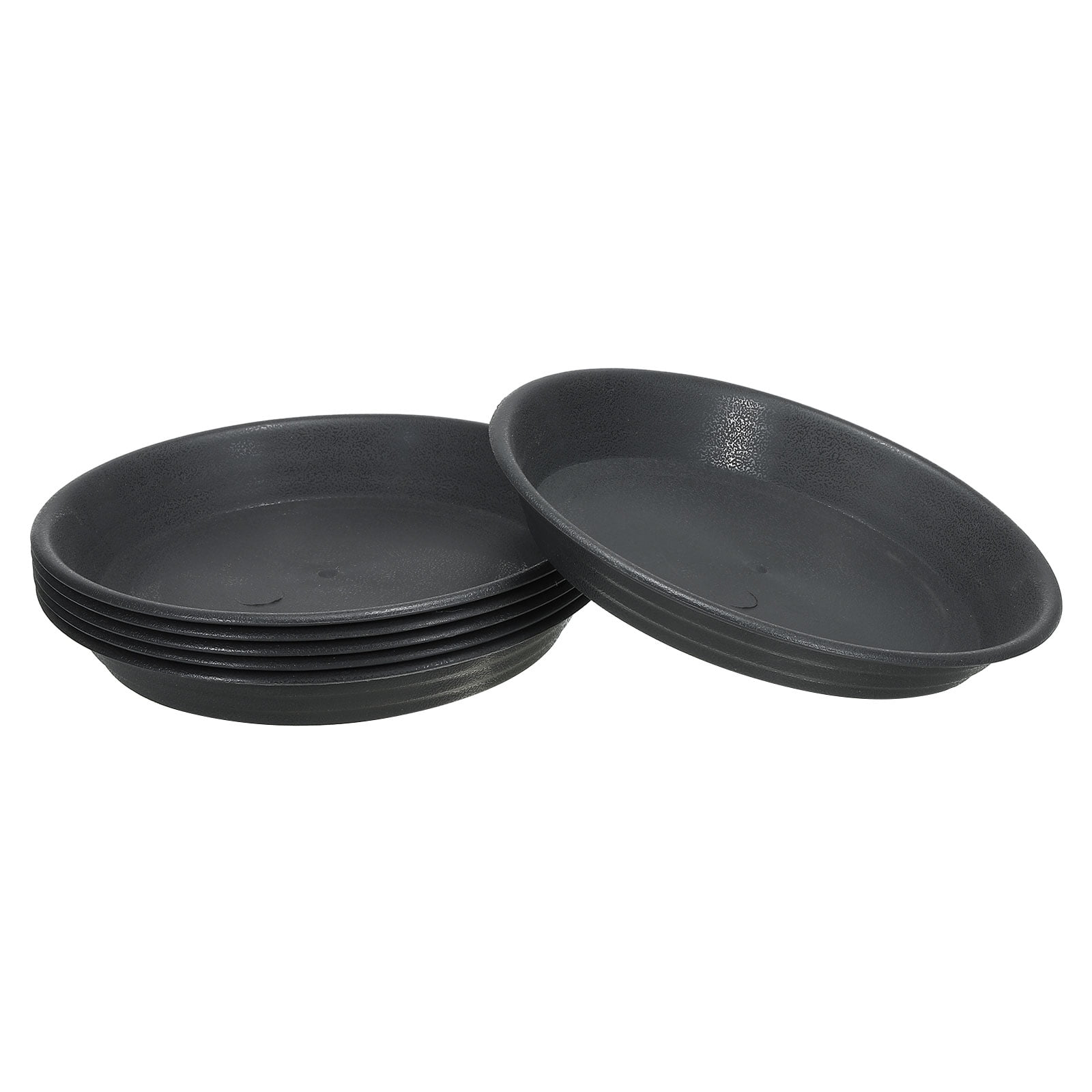 Unique Bargains Plant Saucers Round Plastic Flower Pot Plant Tray Gray 7 Inch