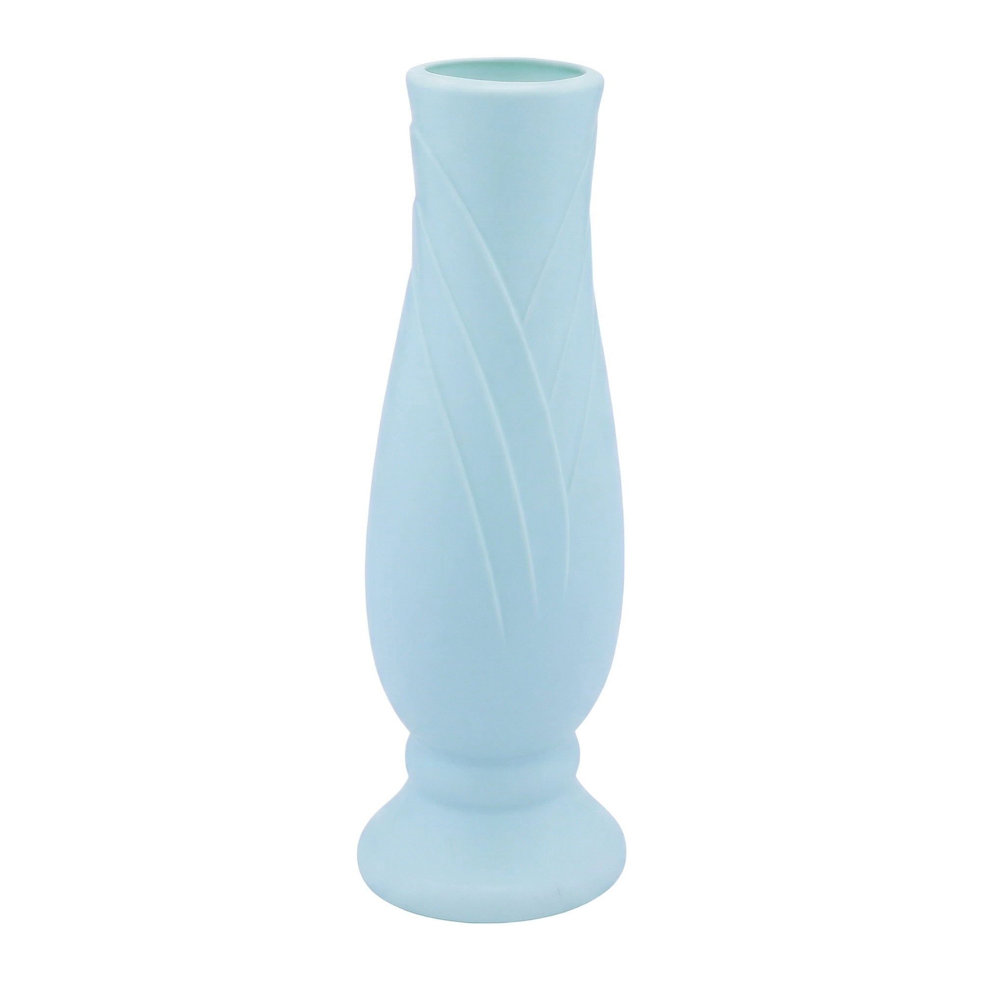 Unique Bargains Plastic Bud Vase Decorative for Home Decor Green 2.8"L x 2.8"W x 7.9"H