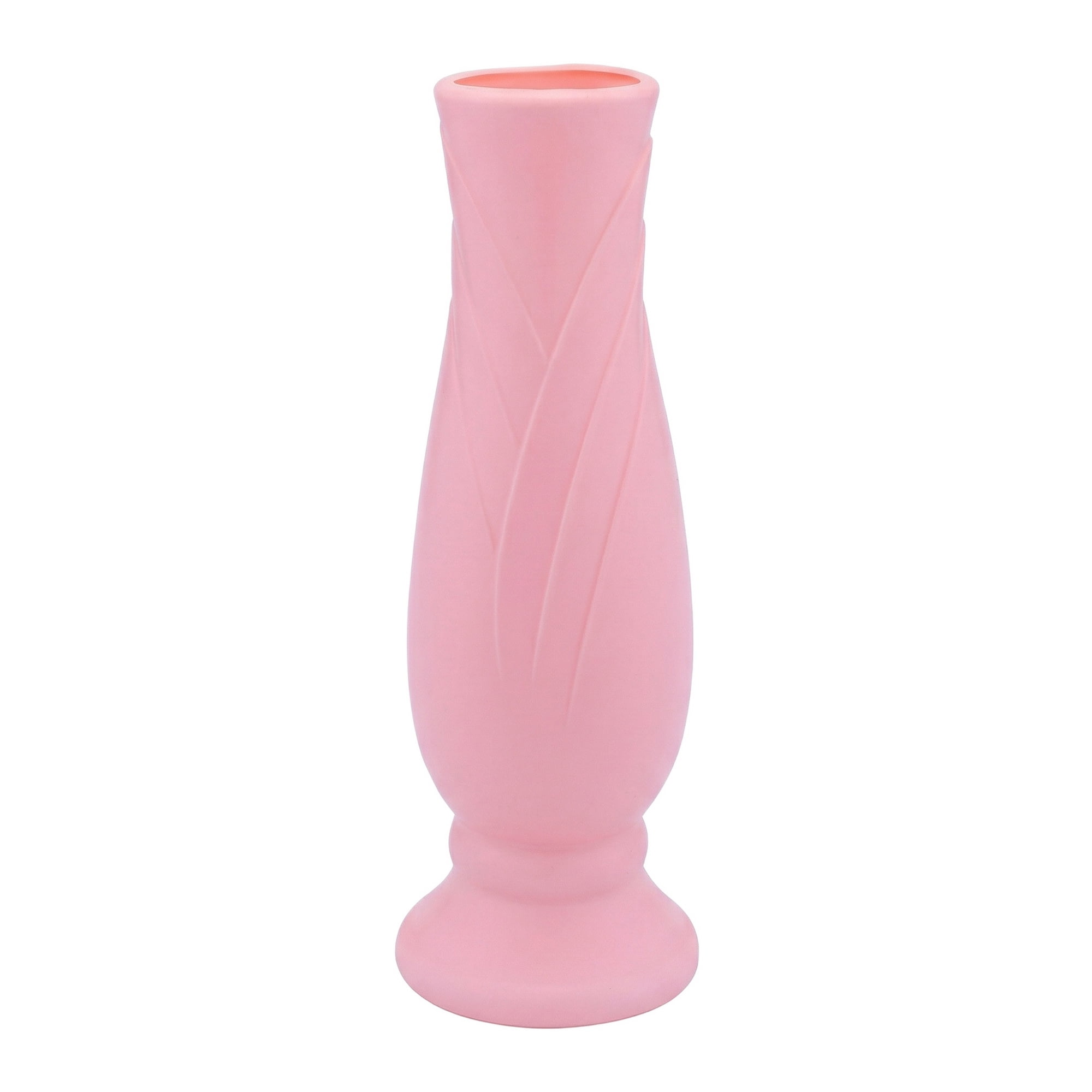 Unique Bargains Plastic Bud Vase Decorative for Home Decor Pink 2.8"L x 2.8"W x 7.9"H