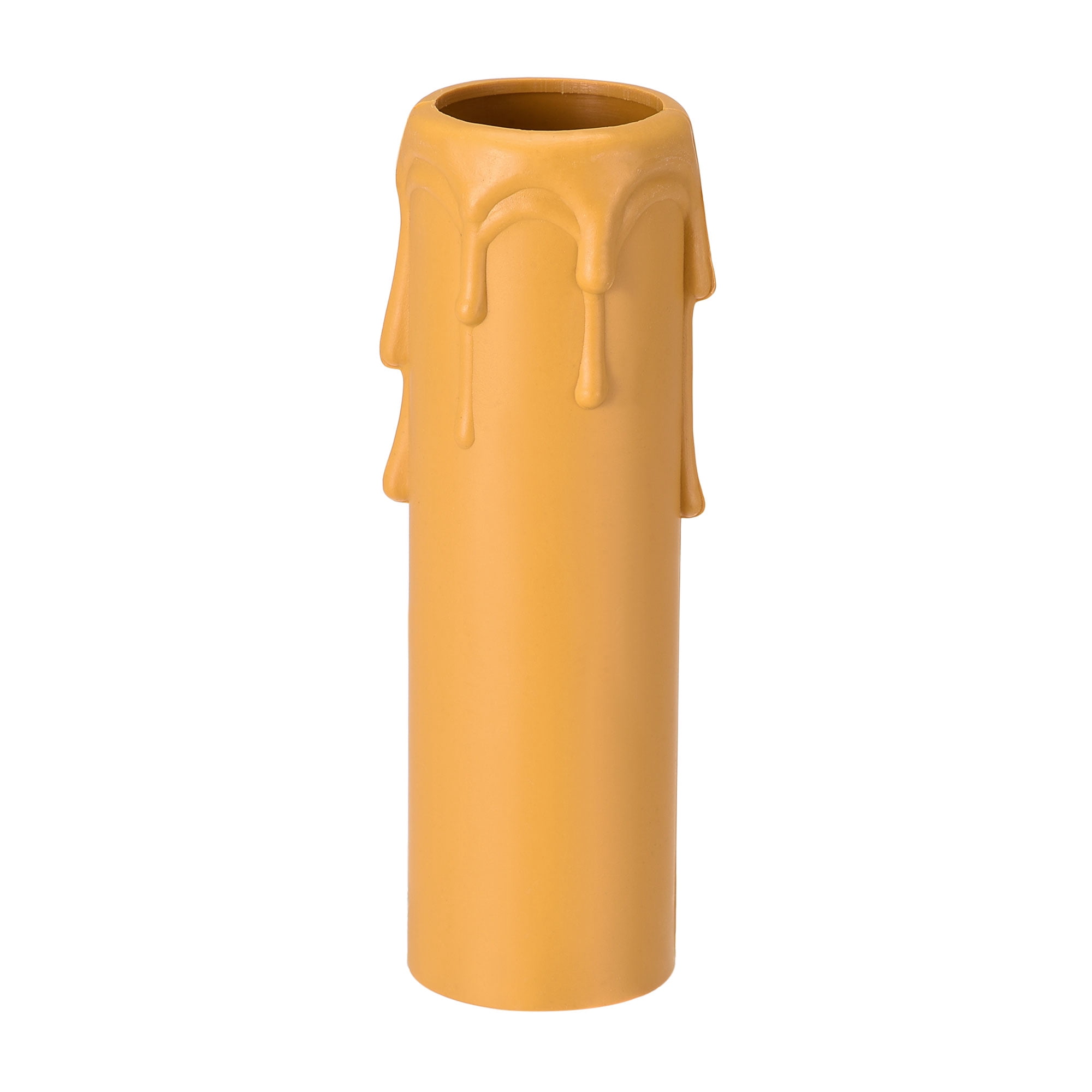 Unique Bargains Plastic Candle Socket Covers for Candelabra Bases Yellow 1.18" x 3.94"