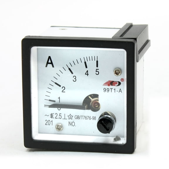 Unique Bargains Plastic Case 5A Current Analog Panel Meter Measuring Tool