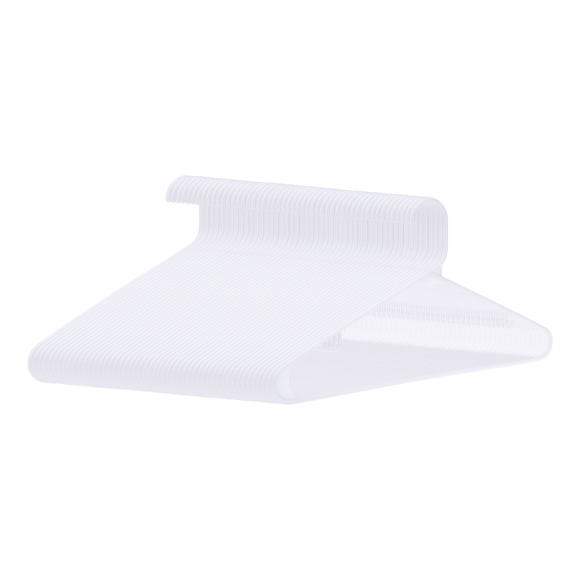 Unique Bargains Plastic Clothes Hangers Space Saving Coat Hangers 50 Packs White