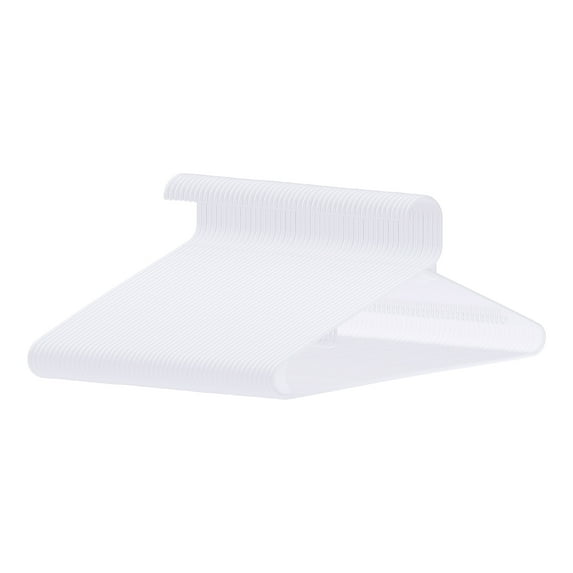 Unique Bargains Plastic Clothes Hangers Space Saving Coat Hangers 50 Packs White
