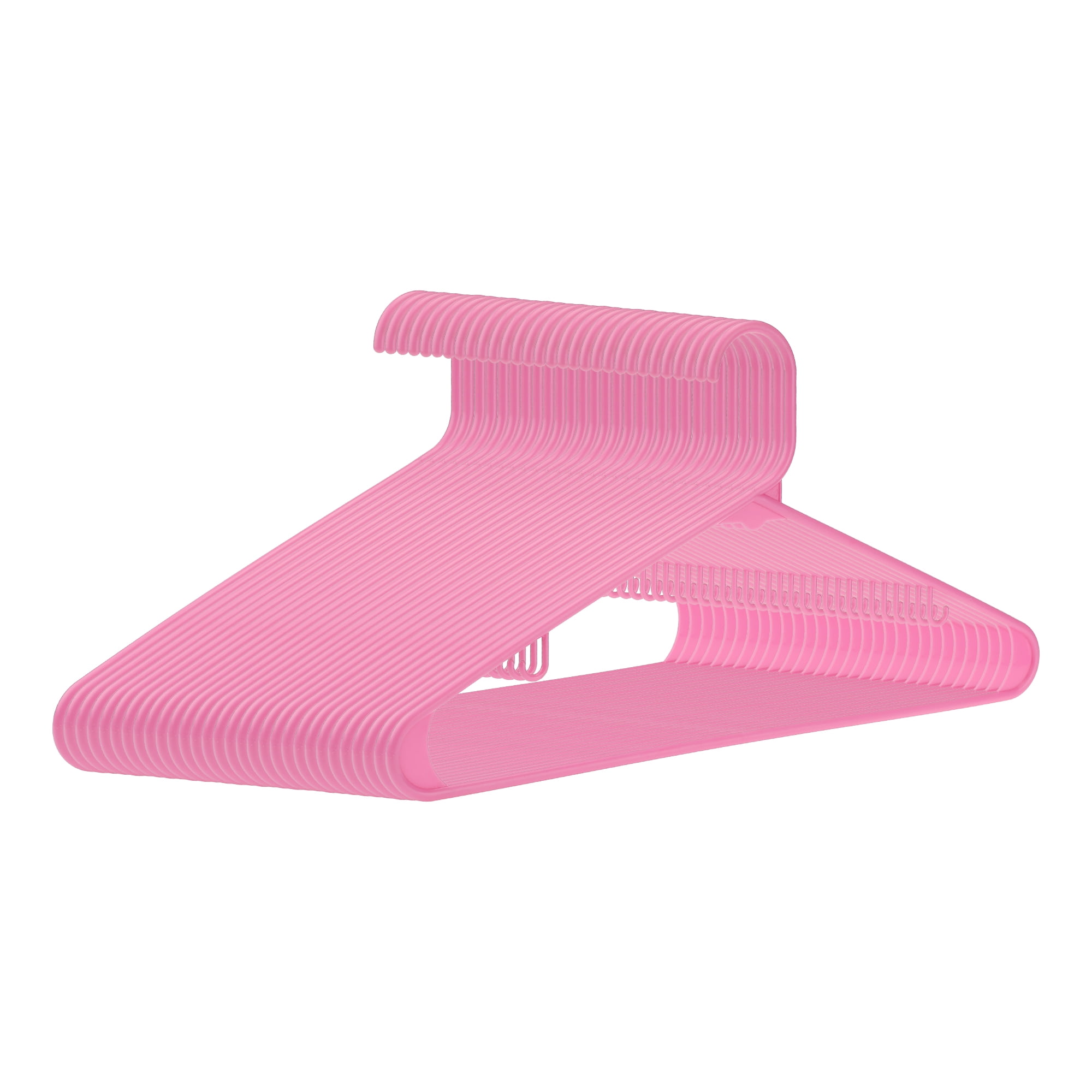 Unique Bargains Plastic Coat Hangers for Closet Clothing Coats Pants 30 Packs Pink