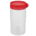 thumbnail image 1 of Unique Bargains Plastic Cylinder Shape Airtight Sealing Jar Food Storage Box Container Case Red, 1 of 2