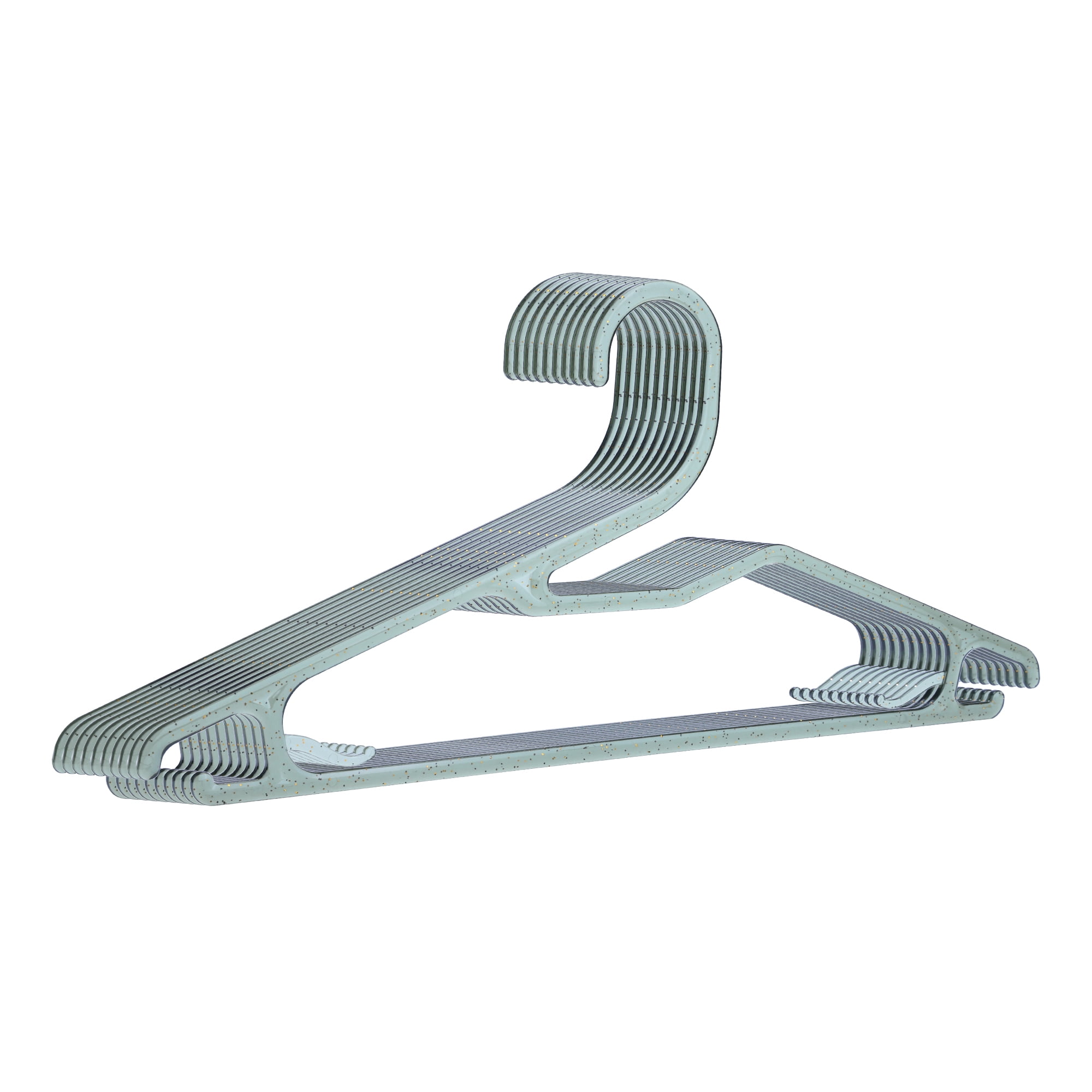 Unique Bargains Plastic Durable Space Saving Clothes Hangers 10 Packs Green
