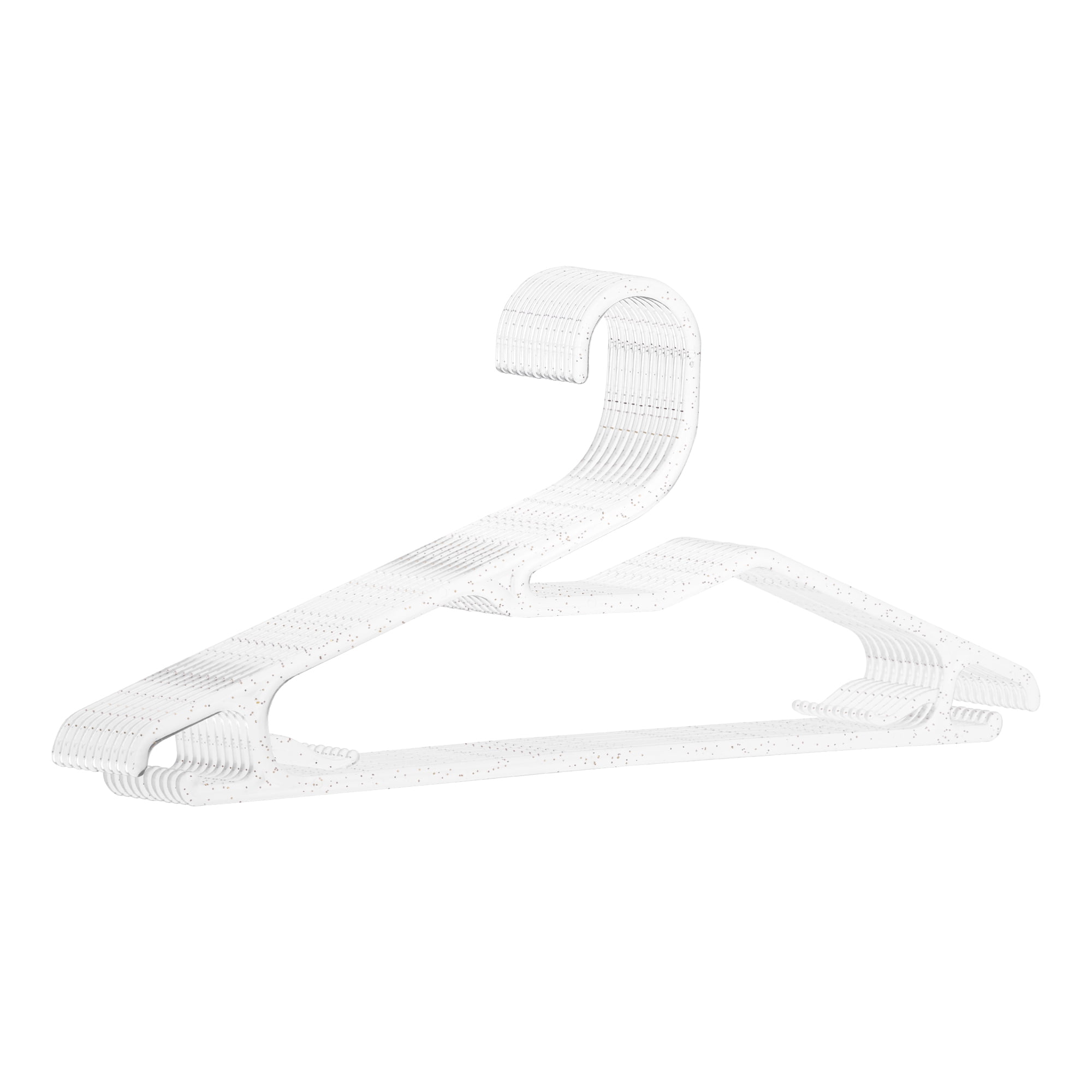 Unique Bargains Plastic Durable Space Saving Clothes Hangers 10 Packs White
