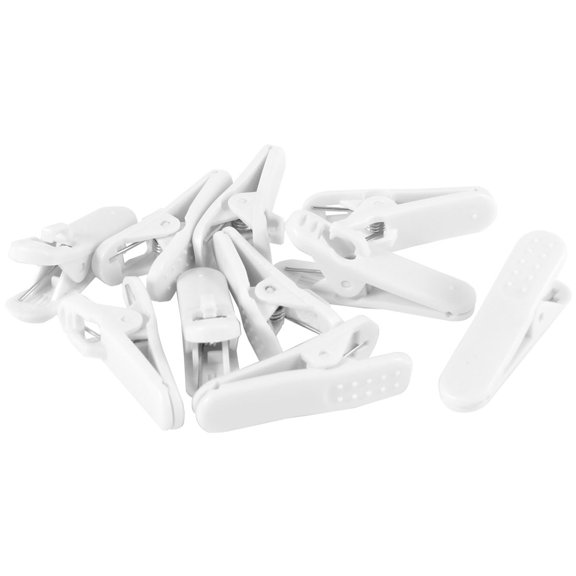 Unique Bargains Plastic Earphone Headphone Cable Wire Clip Nip Clamp White 10 Pcs