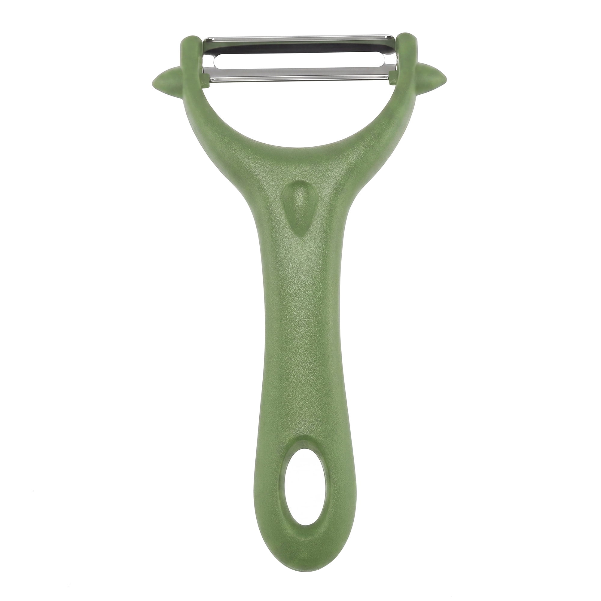 Unique Bargains Plastic Fruit and Potato Peeler with Ergonomic Handle Olive 5.8x3x1 inch