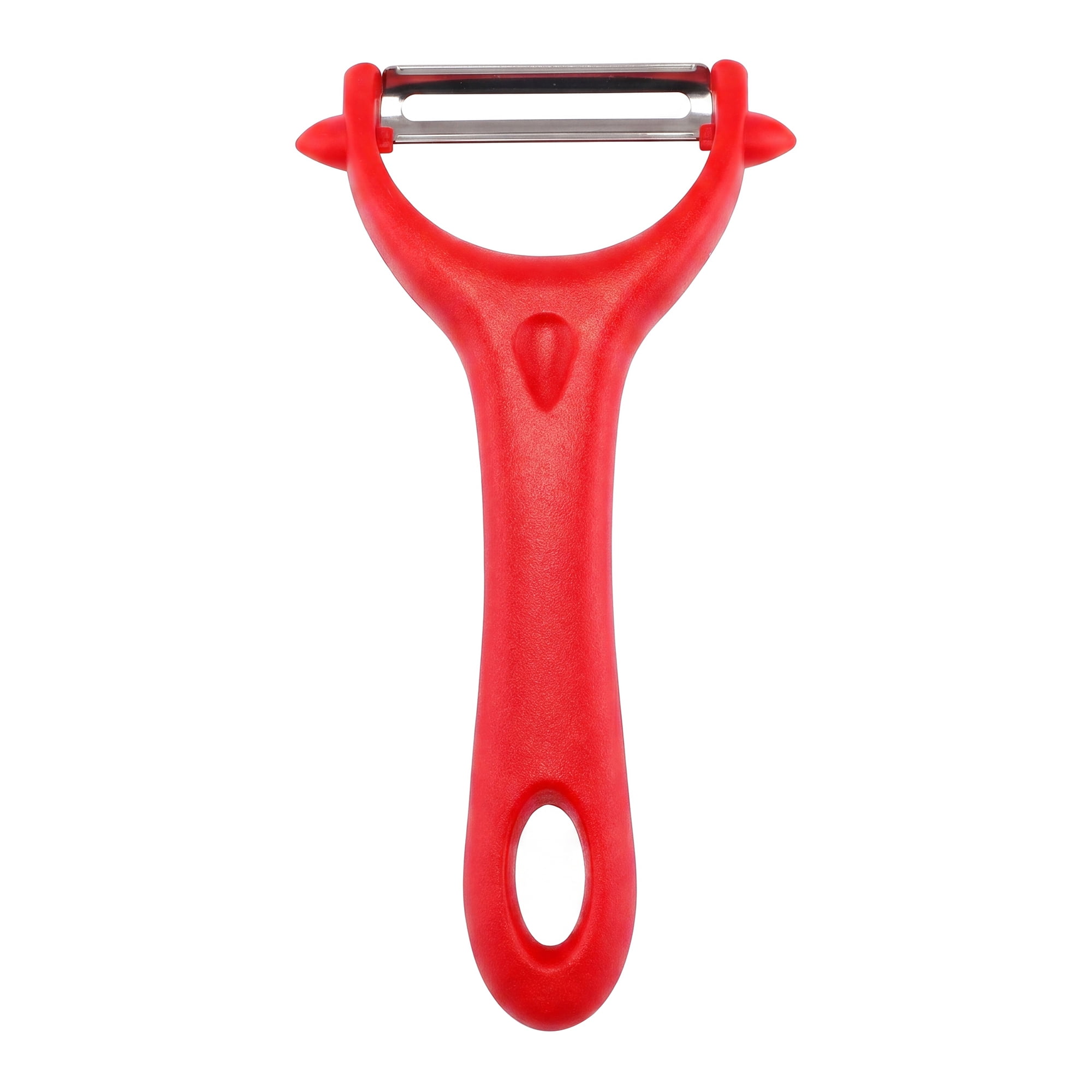 Unique Bargains Plastic Fruit and Potato Peeler with Ergonomic Handle Red 5.8x3x1 inch