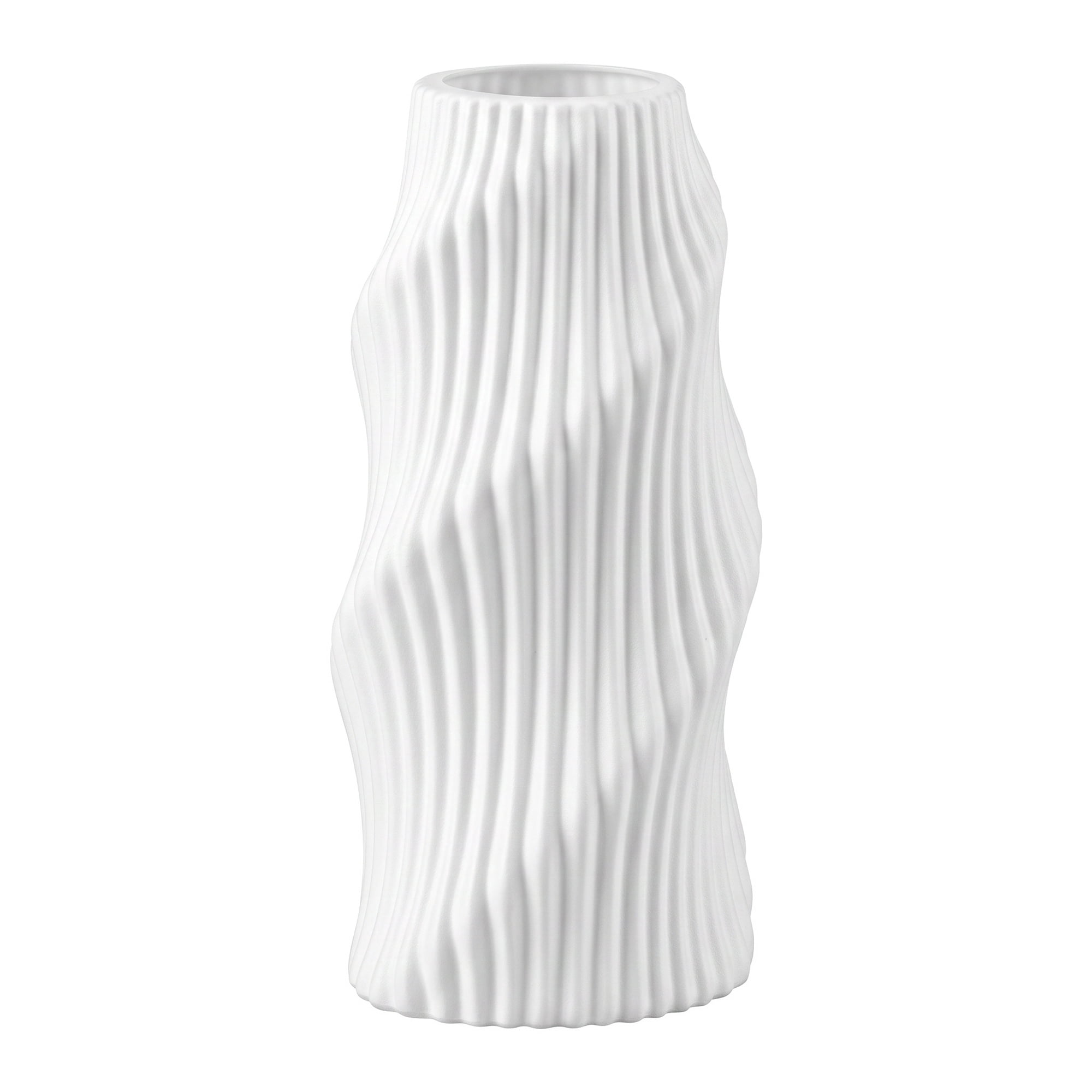 Unique Bargains Unbreakable Plastic Geometric Flower Vase for Modern Home Decor White 3.6"L x 3.6"W x 8.1"H