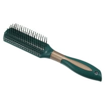 Unique Bargains Plastic Hair Brush for Straight Curly Hair 1 Pc Dark Green
