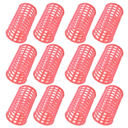 Unique Bargains Plastic Hair Rollers Curlers for Short Long Hair DIY 12 Pcs