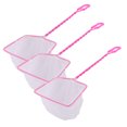 thumbnail image 1 of Unique Bargains Plastic Handle Portable Aquarium Fish Landing Net White Fuchsia, 1 of 2