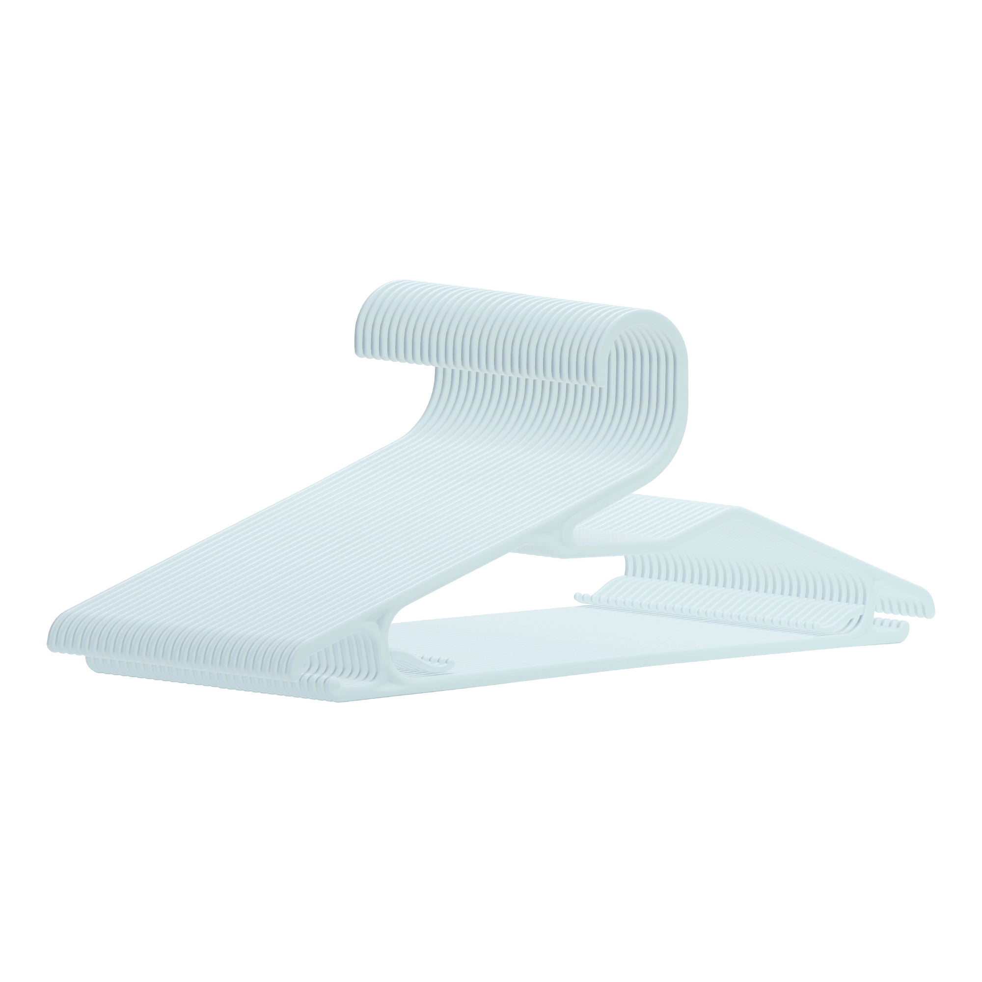 Unique Bargains Plastic Hangers with Non-Slip Hook 30 Packs Blue