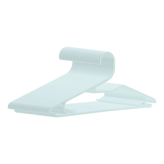 Unique Bargains Plastic Hangers with Non-Slip Hook 30 Packs Blue
