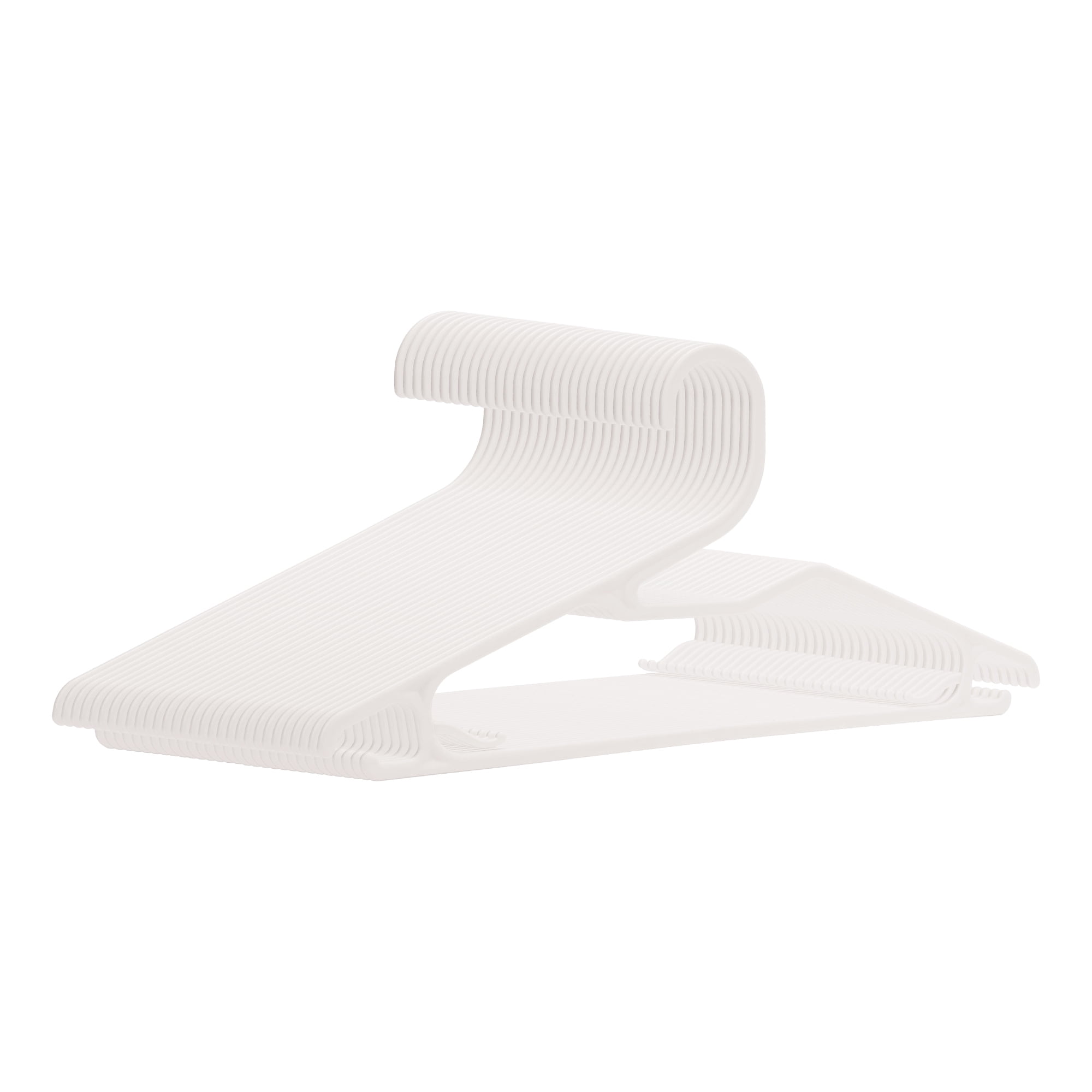 Unique Bargains Plastic Hangers with Non-Slip Hook 30 Packs Gray